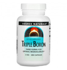 Source Naturals, Triple Boron, 3 мг, 200 капсул