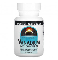 Source Naturals, ванадий с хромом, 90 таблеток