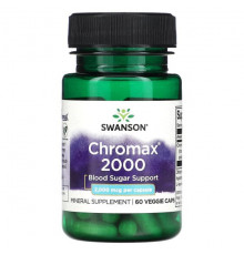 Swanson, Chromax 2000, 2000 мкг, 60 растительных капсул