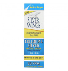 Natural Path Silver Wings, Вертикальный спрей с коллоидным серебром, 50 част. / Млн, 30 мл (1 жидк. Унция)