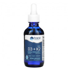 Trace Minerals ®, Ионные D3 + K2`` 59 мл (2 жидк. Унции)