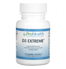 ProHealth Longevity, D3 Extreme, 50 000 МЕ, 24 капсулы