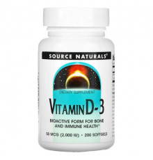 Source Naturals, витамин D3, 10 000 МЕ, 120 капсул