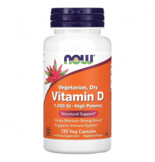 Vegetarian Dry Vitamin D, 1,000 IU, 120 Veg Capsules