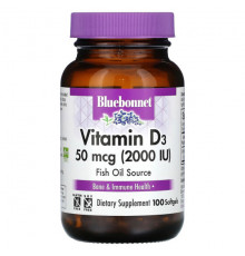 Bluebonnet Nutrition, Vitamin D3, 1,000 IU (25 mcg), 100 Softgels