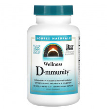 Source Naturals, Wellness D-mmunity, 125 мкг, 120 вегетарианских капсул