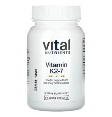 Vital Nutrients, Витамин K2-7`` 60 веганских капсул