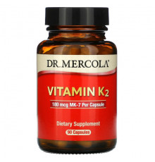 Dr. Mercola, Витамин K2, 180 мкг, 30 капсул