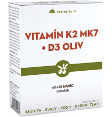 Vitamín K2 MK7 + D3 OLIV 60+15 tobolek