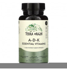 Terra Origin, ADK Essential Vitamins, 60 жидких капсул