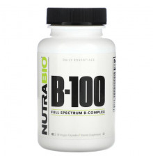 NutraBio, B-100`` 90 растительных капсул