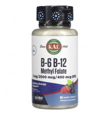 B-6 B-12 Methyl Folate, Mixed Berry, 60 Micro Tablets