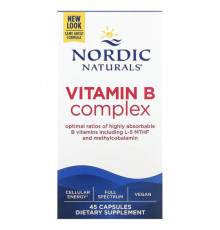 Nordic Naturals, Комплекс витаминов группы B, 45 капсул