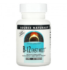 Source Naturals, B-12 Fast Melt, 5 мг, 60 таблеток