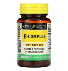 Mason Natural, комплекс витаминов группы В, 100 капсул