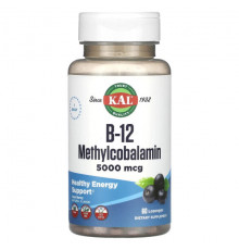 KAL, B-12 Methylcobalamin, Berry, 1,000 mcg, 60 Lozenges