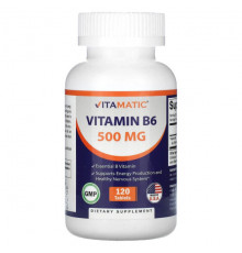 Vitamatic, Витамин B6, 100 мг, 250 таблеток