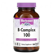 Bluebonnet Nutrition, B-Complex 100, витамины группы B, 50 растительных капсул