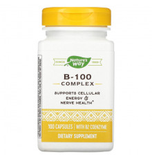 Nature's Way, комплекс B-100 с коэнзимом B2, 100 капсул