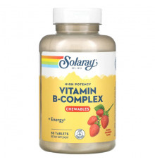 High Potency Vitamin B-Complex Chewable, Natural Strawberry, 50 Tablets