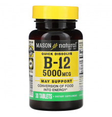 Mason Natural, Витамин B12, 1000 мкг, 60 таблеток