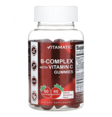 Vitamatic, Комплекс витаминов группы B с витамином C, жевательные мармеладки, клубника, 60 жевательных таблеток