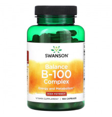 Swanson, Balance B-100 Complex, высокая эффективность, 100 капсул