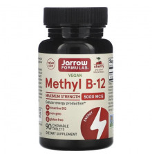 Jarrow Formulas, метил B-12, вишневый вкус, 500 мкг, 100 жевательных леденцов