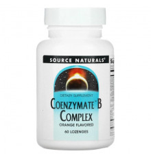 Source Naturals, комплекс ферментированных витаминов группы B, со вкусом перечной мяты, 60 таблеток для рассасывания